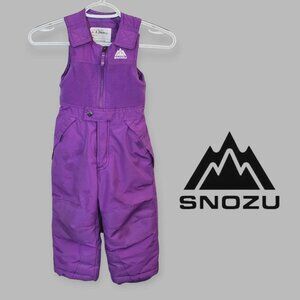 Snozu Purple Insulated Snow Ski  Bib Overall Snowsuit Winter Snow  Kids 4T